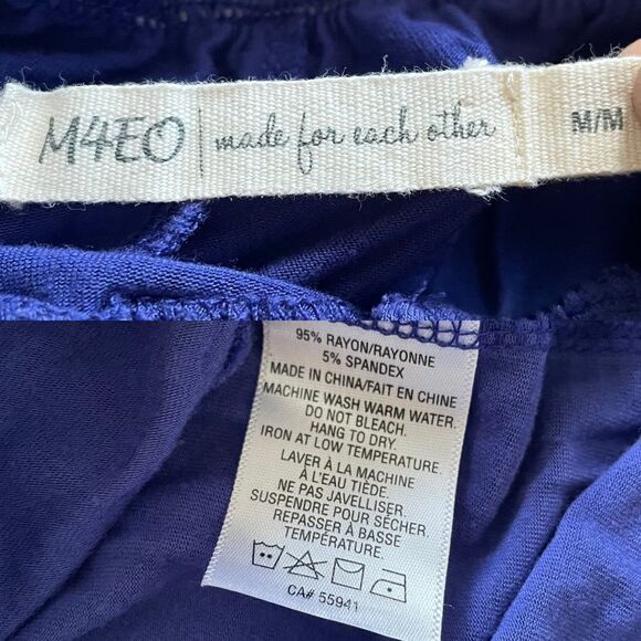 M4EO Sleeveless Boho Maxi Dress Embroidery Indigo Blue M - Picture 8 of 8